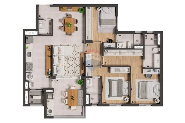 Imagem Apartamento Lançamento - Atmo – Condomínio Clube com Vista Permanente para Área Preservada