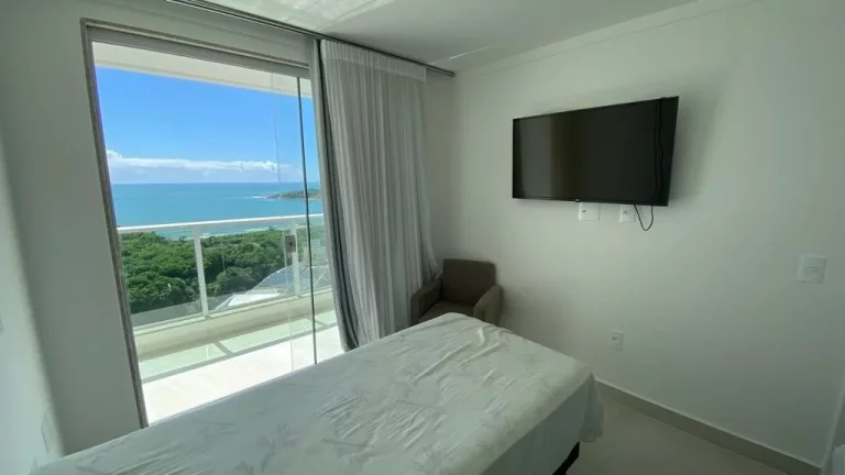 Imagem Cobertura Linear, 04 Quartos, 02 Suites, Area de Lazer, Jacuzzi, 03 Vagas de Garagem, Vista p/ o Mar, Praia do Morro, Guarapari - ES