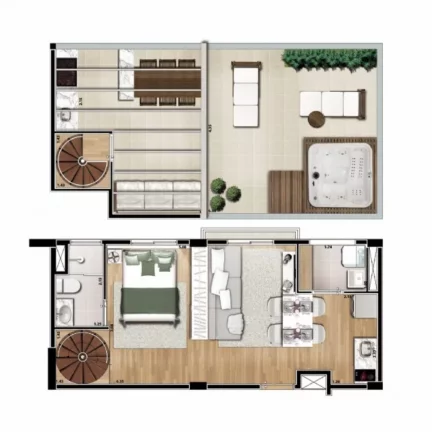 Imagem Studio de luxo à venda em condomínio exclusivo na Aclimação, São Paulo-SP - Edifício New Park Mbigucci