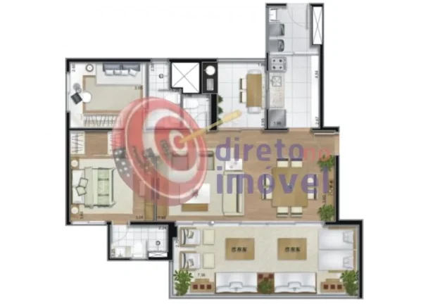 Imagem Apartamento 104m² 2 quartos 2 vagas 104m² Fascínio Vila Mariana