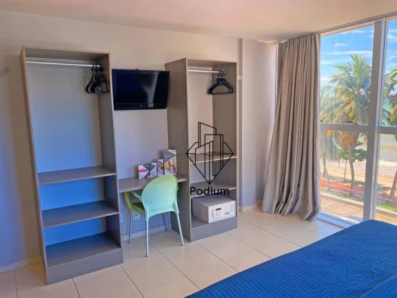 Imagem Flat mobiliado e equipado à beira-mar com vista definitiva para o mar da praia do Cabo Branco - FL0923