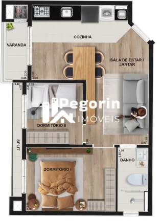 Imagem Apartamento à venda, no Legacy em Pinhais, Centro, com 1 quarto, 30,49m²