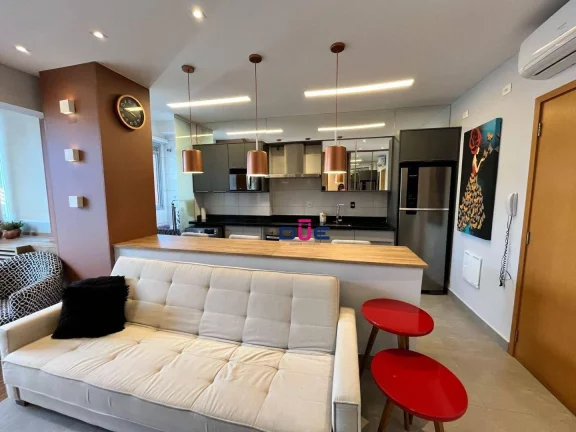 Imagem Apartamento com 1 dormitório para alugar, 46 m² por R$ 5.300/mês - Boqueirão - Santos/SP