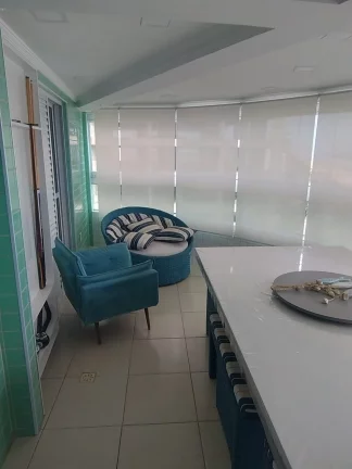 Imagem Apartamento de frente a Praia e com vista pro Mar na Praia Grande - 100 m² - 2 Quartos, 1 Suite, 1 Vaga, Varanda Gourmet.