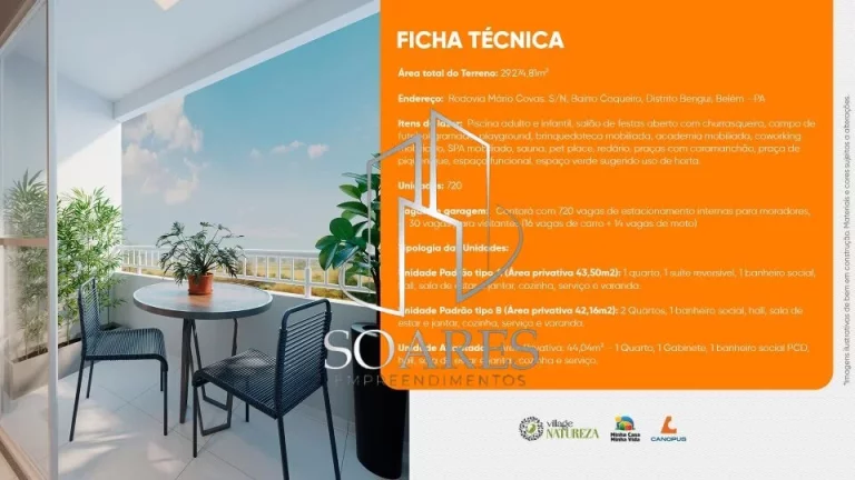 Imagem Village Natureza:Realize seu sonho: 2 Quartos em condomínio - Aproveite as condições