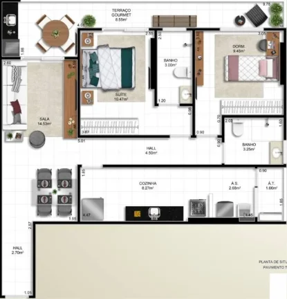 Imagem APARTAMENTO COM 81.02 m² - OCIAN - PRAIA GRANDE SP