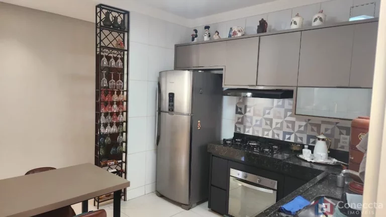 Imagem Casa à venda no Jardim Panorâmico em Patos de Minas – 3 quartos, área gourmet e garagem – R$600 mil