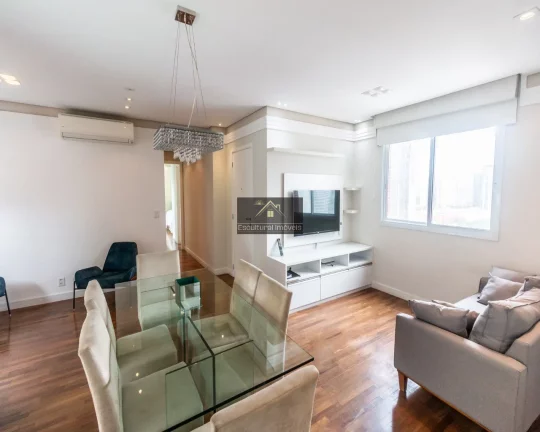 Imagem ITAIM BIBI LOCAÇÃO APARTAMENTO TOTALMENTE MOBILIADO 2 SUÍTES SALA 2 AMBIENTES LAVABO AR-CONDICIONADO VARANDA ANDAR ALTO 2 VAGAS LAZER COMPLETO