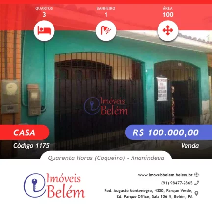 Imóveis Belém vende casa em Ananindeua