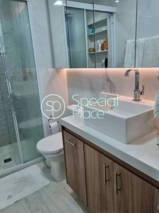 Imagem Apartamento moderno amplo living com varanda gourmet, ar condicionado, 95 metros, todos os ambientes...