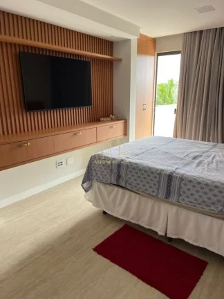 Imagem Excelente casa decorada em condomínio fechado com cinco suítes e espaço gourmet a venda em Lauro de Freitas