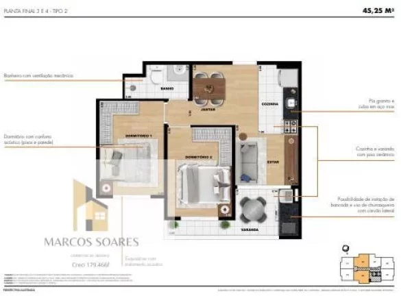 Imagem Apartamento à venda em Osasco, Vila Yara, com 2 quartos, 53m2