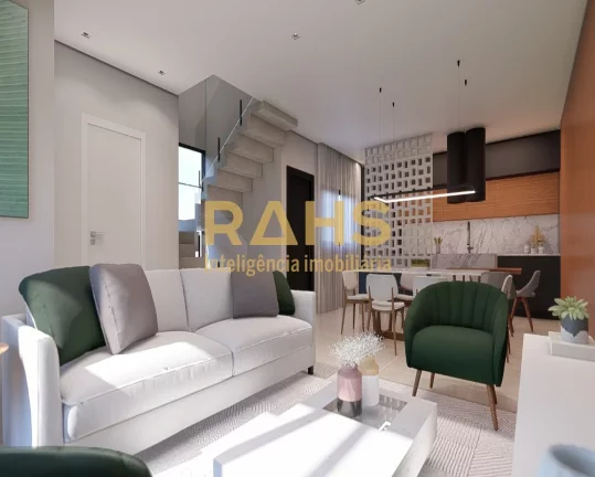 Imagem Sobrado de Esquina Alto padrão em Construção a venda com 151,93 m² de área construída, 2 suít...