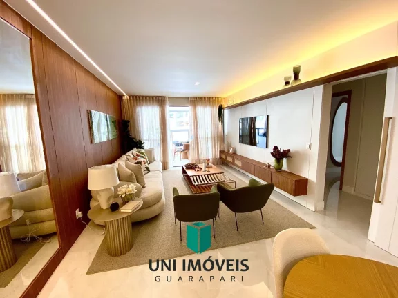 Imagem Apartamento decorado beira mar alto padrão 4 suítes com 3 vagas de garagem a venda na Praia do Morro - Guarapari/ES