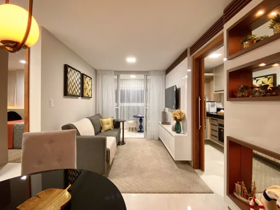 Imagem Apartamento Alto Padrão, 02 Quartos, 01 Suite, 01 Vaga de Garagem, Varanda Gourmet, Centro, Guarapari - ES