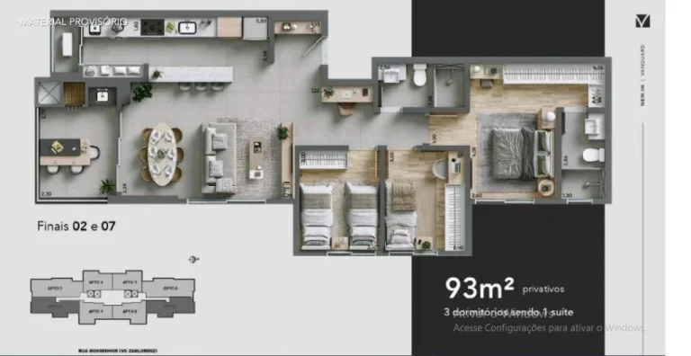 Imagem Apartamento 2 dormitórios novo no Ecoville - New In Vanguard