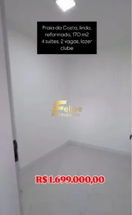 Imagem BELÍSSIMO APARTAMENTO COM 04 SUÍTES E LAZER DE CLUBE À VENDA NA PRAIA DA COSTA EM VILA VELHA/ES!