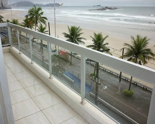 Imagem Apartamento frente mar total , Ed Umuarama, Guarujá-SP, Pitangueiras: 3 quartos, 1 suíte, 2 salas, 3 banheiros, 2 vagas - 190m². Imperdível!