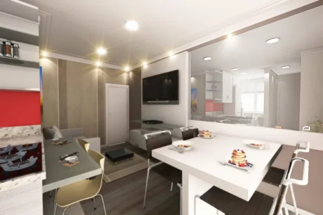 Imagem Aluguel de Apartamento na Vila João Ramalho, 2 Quartos, 1 Banheiro, 1 Vaga de Garagem - Condomínio Realizza Santo André