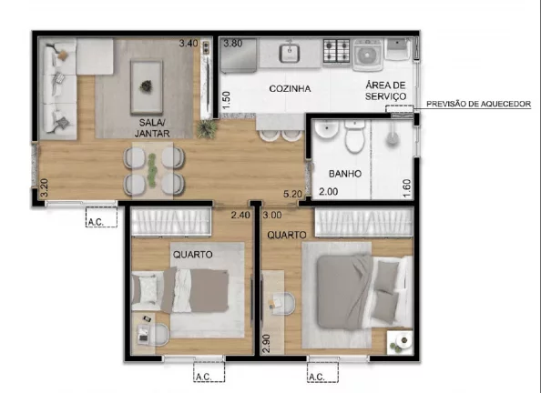 Imagem Side Park - Apartamento à venda no bairro Campo Grande - Rio de Janeiro/RJ
