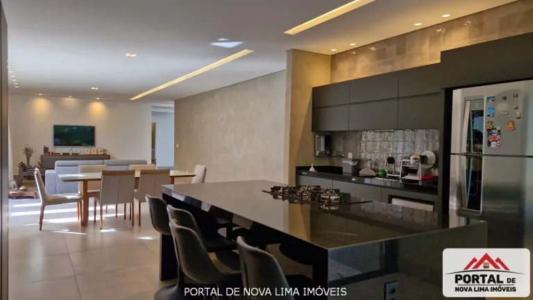 Imagem Casa a venda no condomínio Quintas do Sol em Nova Lima. Casa de 1 pavimento. Casa com 3 suítes, casa de alto luxo. Casa nova a venda no Quintas do Sol