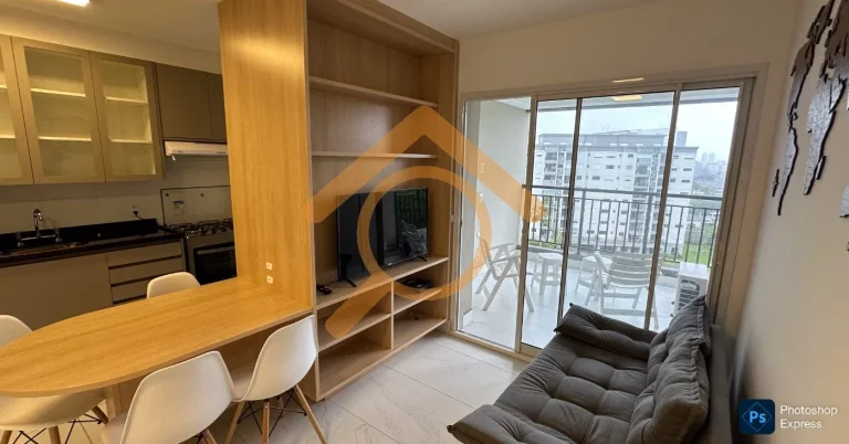 Imagem Apartamento em Santo Amaro, São Paulo-SP: 2 quartos, 1 suíte, 2 salas, 2 banheiros, 2 vagas de garagem, 66m² - Condomínio Raiz