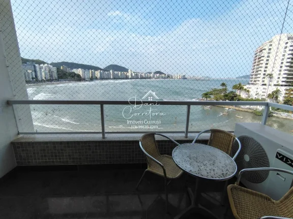 Imagem Apartamento de 3 quartos com suíte, 2 salas e 2 vagas de garagem na Vila Luis Antônio em Guarujá-SP - 150,25 m² de área