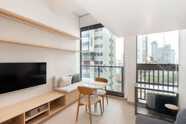 Imagem Studio Novo 29m² com Mezanino Metrô Brooklin (Haus Mitre 370)