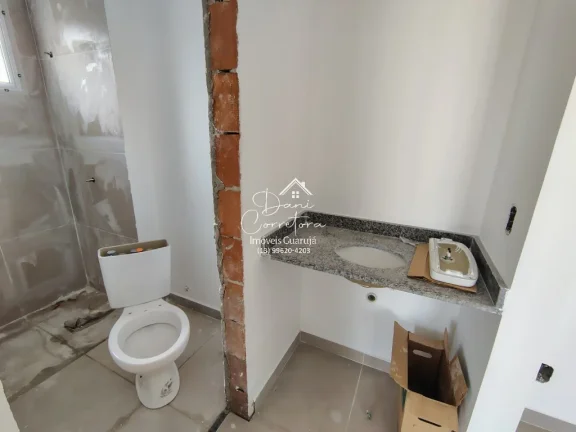 Imagem Apartamento lançamento na Enseada, próximo a Unaerp Guarujá-SP: 1 quarto, 2 salas, 1 banheiro, 1 vaga, 55m² de área. Aproveite!