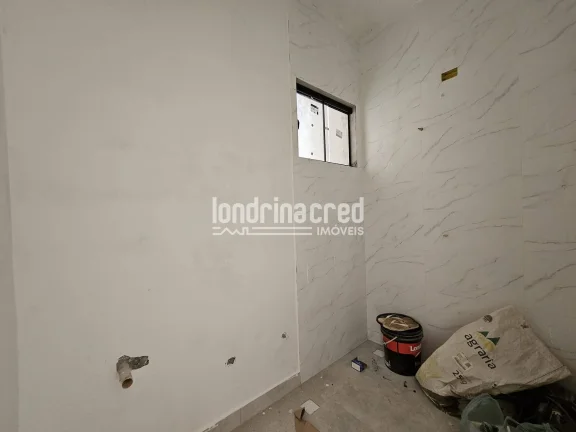 Imagem Casa geminada em construção, 3 quartos (1 suíte), 98m² de área útil, 150m² de terreno, sala, cozinha, 2 banheiros, área gourmet com churrasqueira e 2 vagas.
