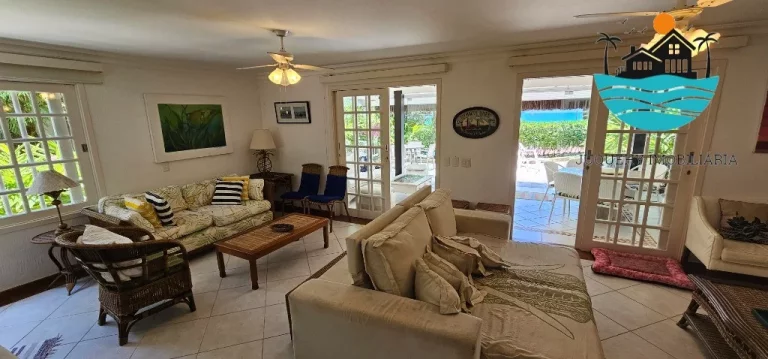 Imagem Casa para alugar em condomínio fechado pé na areia com vista ao mar em Juquehy, com 4 suítes, - Acomodação máx. 10 pessoas | Juquehy Imobiliária