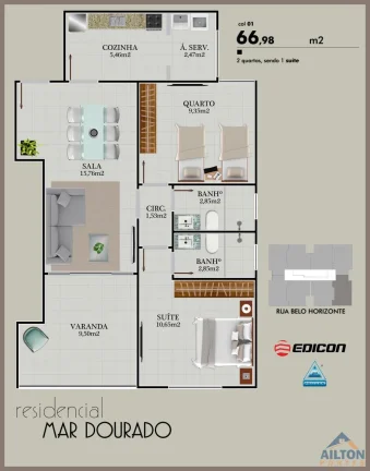 Imagem Lançamento Residencial Edifício Mar Dourado na Praia do Morro Guarapari/ES