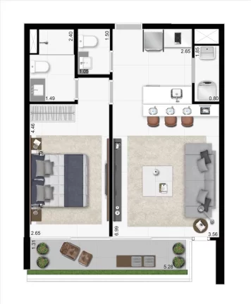 Imagem Comprar apartamento com 1 quarto a venda em Pinheiros São Paulo SP