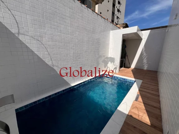 Imagem Casa sobreposta 3 dormitórios baixa com piscina no bairro do Embaré em Santos por R$1.390.000