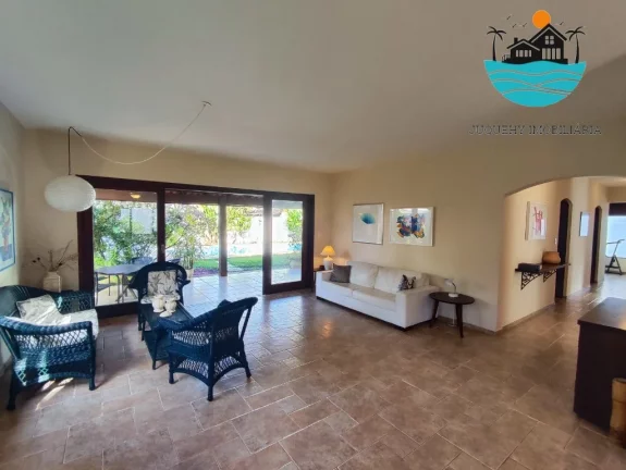 Imagem Casa para Alugar em Juquehy, 400 metros da praia, piscina, churrasqueira, 6 dormitórios, Max 15 pessoas | Juquehy Imobiliária