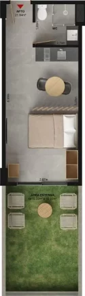 Imagem Studio à venda, 19 m² por R$ 417.164,99 - Bessa - João Pessoa/PB