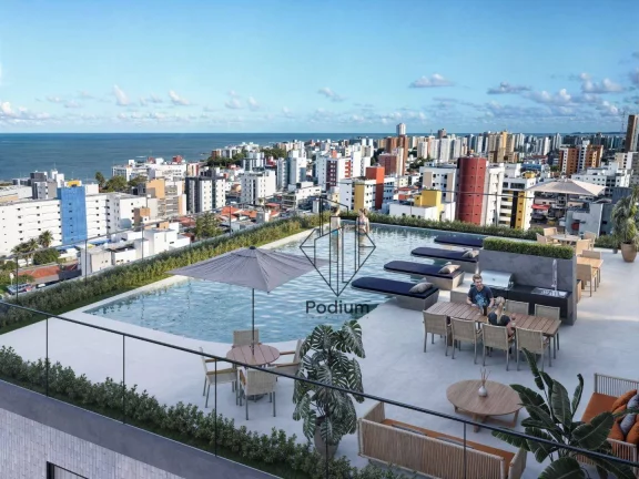 Imagem Cobertura duplex com varanda/sacada e área de lazer completa a 200m da praia do Bessa - CO0337.