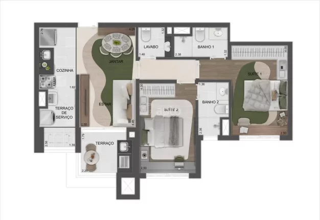 Imagem Apartamento para Venda em São Caetano do Sul, Fundação