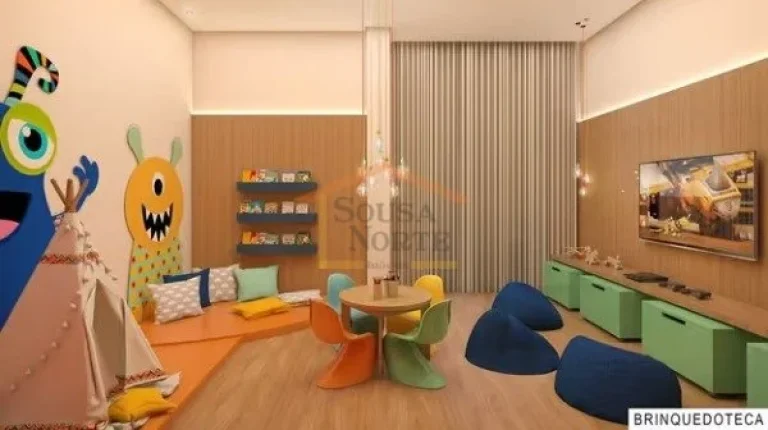 Imagem Apartamento com 57 m², mobiliado, composto por 2 dormitórios, sendo 1 suíte, 2 banheiros, sala co...