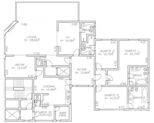 Imagem Apartamento amplo com 3 suítes, living com janelões - 4 vagas - 247m²