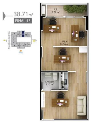 Imagem COMERCIAL COM 38.71 m² - BOQUEIRÃO - PRAIA GRANDE SP