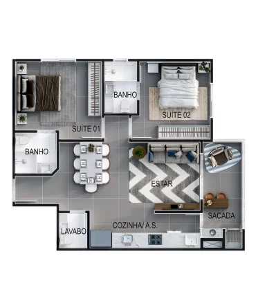 Imagem San Andrés - Apartamento à venda no bairro Bombas - Bombinhas/SC