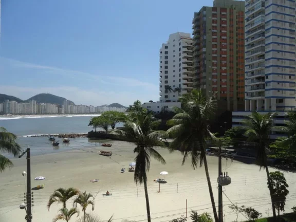 Imagem Apartamento 2 Dormitórios Varanda Vista Total Frente Mar Top Pé Na Areia À Venda, 115 m² por R$ 1.000.000 - Praia Das Astúrias - Guarujá/SP - AP2786