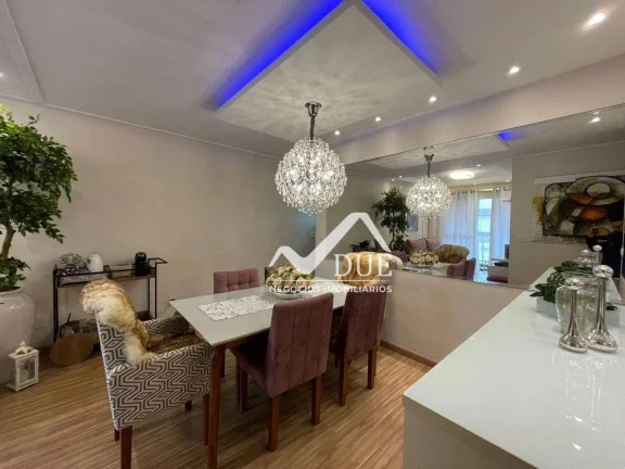 Imagem Porteira fechada apartamento com 3 quartos e lazer completo à venda, 98 m² por R$ 830.000 - Jardim Las Palmas - Guarujá/SP
