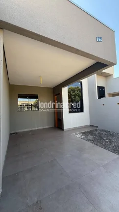 Casa geminada na Zona Norte de Londrina com 2 dormitórios, sendo 1 suíte, banheiro social, sala e cozinha integradas, 1 vaga de garagem e 125 m² de terreno