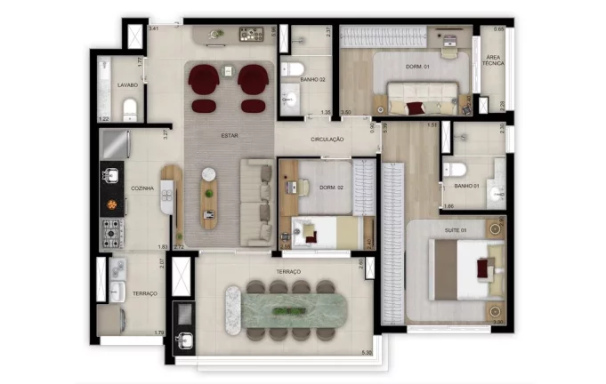 Imagem Apartamento com 3 Quartos à Venda, 97 m² em Santo Amaro - São Paulo