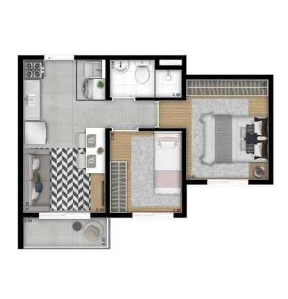 Imagem Oportunidade imperdível! Apartamento à venda na Mooca, São Paulo-SP. 1 quarto, 1 suíte, 1 banheiro e 25,00 m² de área no Condomínio Plano...Estação Moóca.