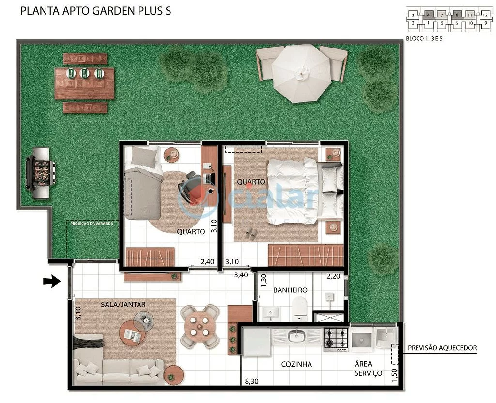 Imagem Garden à venda 2 Quartos 63.12M Campo Grande Rio de Janeiro - RJ | Varandas Mendanha Imagem Garden à venda 2 Quartos 63.12M Campo Grande Rio de Janeiro - RJ | Varandas Mendanha