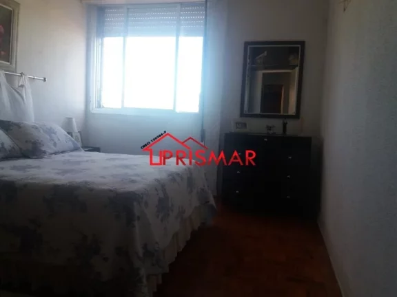 Imagem 2 dormitorios + dependencia de empregada, frente ao mar, pompéia 1 vaga