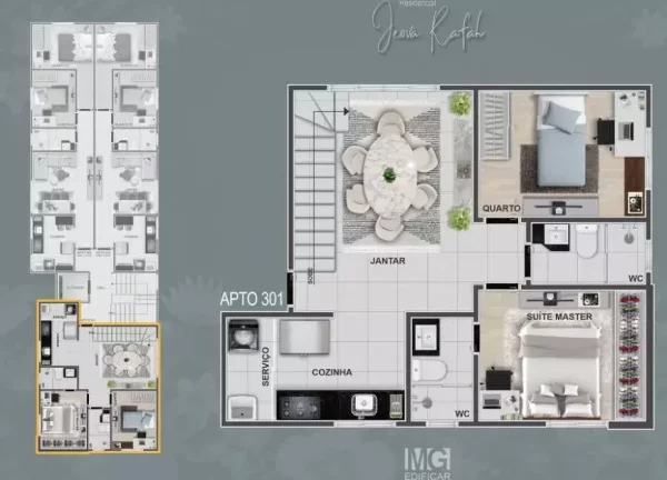 Imagem Cobertura duplex à venda, 3 quartos, 1 suíte, 2 vagas, Letícia - Belo Horizonte/MG
